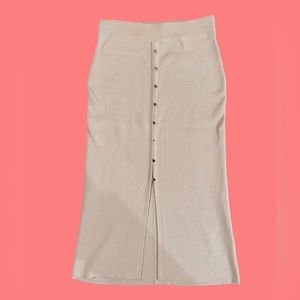 H&M Ribbed Knit Midi Pencil Skirt